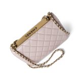 21B Light Purple Lambskin Quilted Trendy CC Wallet on Chain WOC - Image 4
