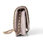 21B Light Purple Lambskin Quilted Trendy CC Wallet on Chain WOC - Image 15