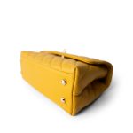 22A Yellow Caviar Quilted Coco Handle Small (Old Mini) Light Gold Hardware - Image 6