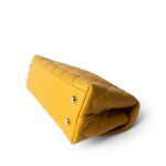 22A Yellow Caviar Quilted Coco Handle Small (Old Mini) Light Gold Hardware - Image 9