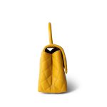 22A Yellow Caviar Quilted Coco Handle Small (Old Mini) Light Gold Hardware - Image 4