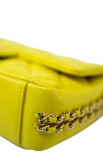 23C Neon Yellow Caviar Quilted Coco You Mini Flap Bag Light Gold Hardware - Image 6