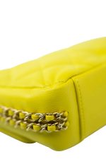23C Neon Yellow Caviar Quilted Coco You Mini Flap Bag Light Gold Hardware - Image 8