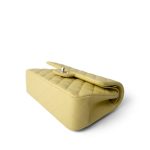 Yellow Caviar Quilted Classic Flap Small Light Gold Hardware - Image 6