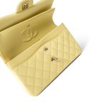 Yellow Caviar Quilted Classic Flap Small Light Gold Hardware - Image 10