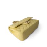 Yellow Caviar Quilted Classic Flap Small Light Gold Hardware - Image 5