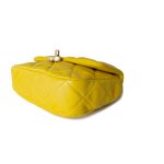 Yellow Lambskin Quilted Lacquered Metal CC Flap Bag - Image 8