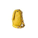 Yellow Lambskin Quilted Lacquered Metal CC Flap Bag - Image 11