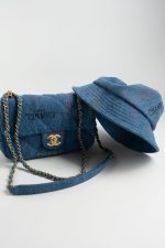 22P Blue Denim Cloche Bucket Hat M
