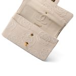 Ivory Canvas Camellia Classic Double Flap Gold Hardware Vintage - Image 4