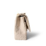 Ivory Canvas Camellia Classic Double Flap Gold Hardware Vintage - Image 5