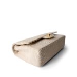 Ivory Canvas Camellia Classic Double Flap Gold Hardware Vintage - Image 13