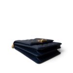 Navy Caviar Quilted North South Boy Bag Aged Gold Hardware - Image 11