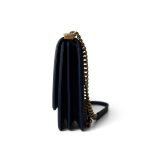Navy Caviar Quilted North South Boy Bag Aged Gold Hardware - Image 5