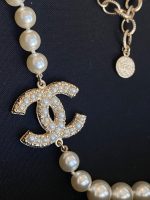 Chanel Graduated Pearl CC Short Necklace Gold - Image 3