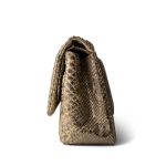 Pearl Python Jumbo Classic Flap Light Gold Hardware - Image 6