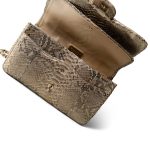 Pearl Python Jumbo Classic Flap Light Gold Hardware - Image 11