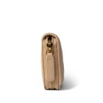 Beige Caviar Quilted Zip Coin Purse - Image 2