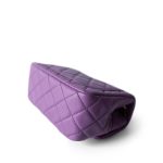 Purple Lambskin Quilted Pearl Crush Mini Square Aged Gold Hardware - Image 12