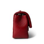 Red Caviar Quilted Mini Rectangular Flap Silver Hardware - Image 9