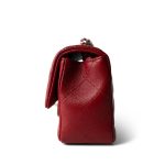 Red Caviar Quilted Mini Rectangular Flap Silver Hardware - Image 2