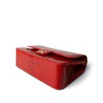 Red Python Jumbo Classic Flap Light Gold Hardware - Image 7