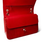 Red Python Jumbo Classic Flap Light Gold Hardware - Image 11