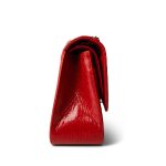 Red Python Jumbo Classic Flap Light Gold Hardware - Image 3