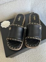 Chanel CC Espadrille Slip On Sandals Black - 39 - Image 2