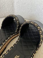 Chanel CC Espadrille Slip On Sandals Black - 39 - Image 7