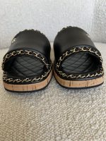 Chanel CC Espadrille Slip On Sandals Black - 39 - Image 5