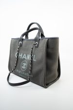 22A Grey Deauville Shopping Tote Small Silver Hardware - Image 5