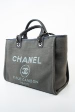 22A Grey Deauville Shopping Tote Small Silver Hardware - Image 6