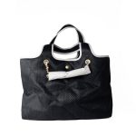 23M Coco Maxi Beach Shopping Tote Black Quilted - Image 3