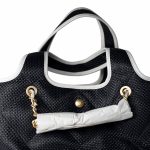 23M Coco Maxi Beach Shopping Tote Black Quilted - Image 4