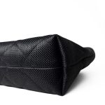 23M Coco Maxi Beach Shopping Tote Black Quilted - Image 7