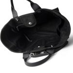 Black Canvas Pearl Medium Deauville Tote Silver Hardware - Image 11