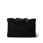 Black Canvas Pearl Medium Deauville Tote Silver Hardware - Image 3