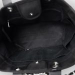 Black Canvas Pearl Medium Deauville Tote Silver Hardware - Image 7