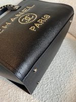 Chanel 20P Small/ Medium Deauville Shopping Tote Studded LGHW - Image 4