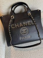 Chanel 20P Small/ Medium Deauville Shopping Tote Studded LGHW - Image 5