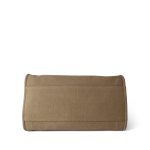 22A Dark Beige Deauville Tote Mixed Fibers and Calfskin Light Gold Hardware - Image 6