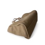 22A Dark Beige Deauville Tote Mixed Fibers and Calfskin Light Gold Hardware - Image 4