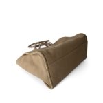 22A Dark Beige Deauville Tote Mixed Fibers and Calfskin Light Gold Hardware - Image 5