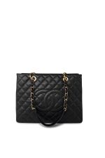 Grand Shopping Tote (GST) Black Caviar Quilted Gold Hardware - Image 3
