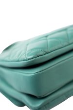 Trendy CC Green Lambskin Quilted Light Gold Hardware - Image 9