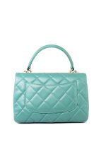 Trendy CC Green Lambskin Quilted Light Gold Hardware - Image 2