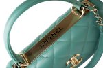 Trendy CC Green Lambskin Quilted Light Gold Hardware - Image 4