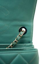 Trendy CC Green Lambskin Quilted Light Gold Hardware - Image 12