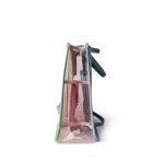 PVC Lambskin Stitched Coco Splash Shopping Bag Blue Green Pink - Image 3